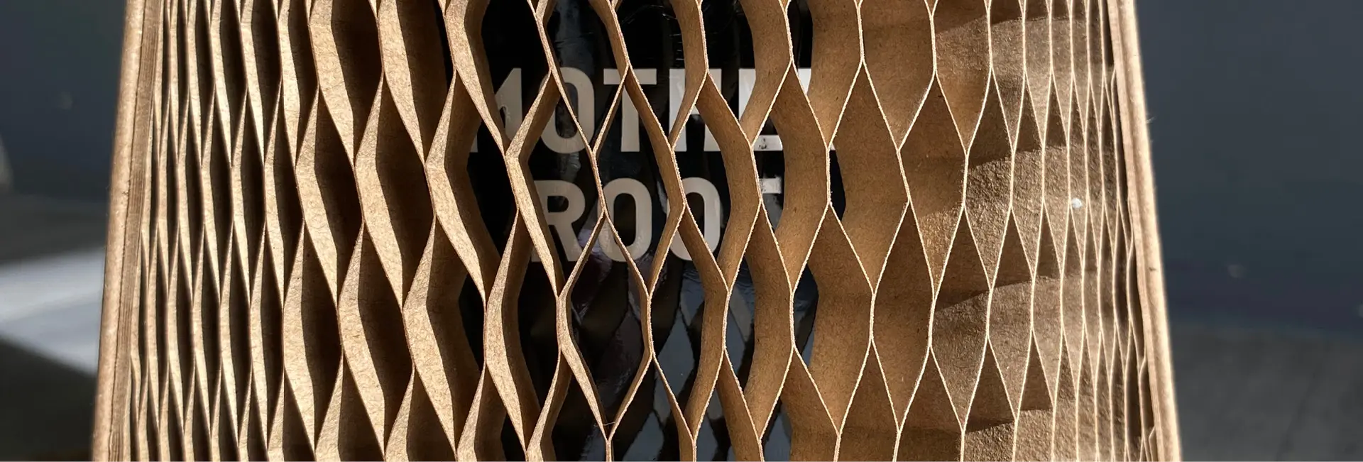 protective honeycomb packaging on a bottle of Mother Root