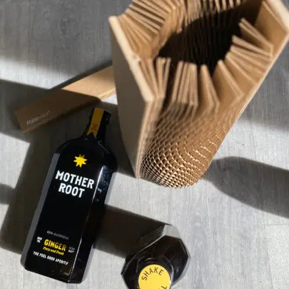 Mother root bottle packaging sleeve by Flexi-Hex