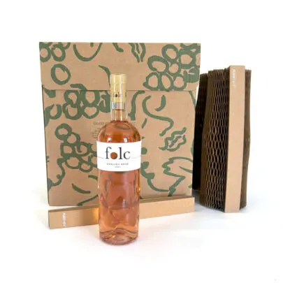 Bespoke printed 6 bottle box by Flexi-Hex for Folc Wine delivery