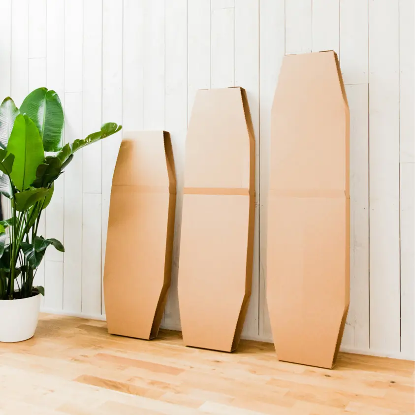 Flexi-Hex telescopic coffin shaped surfboard box