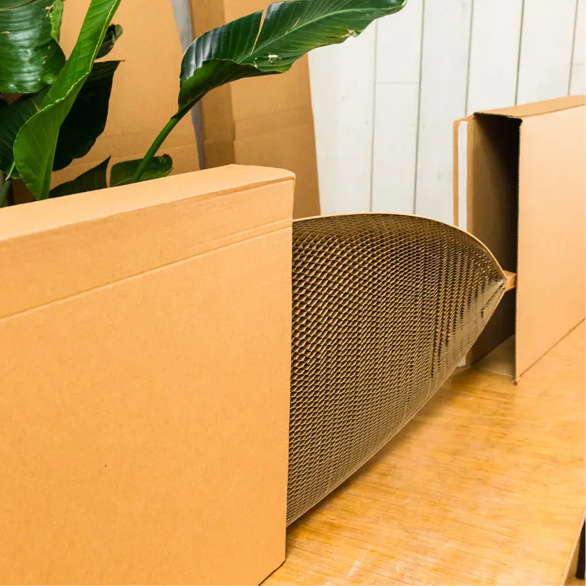 2 sections of the Flexi-Hex surfboard box