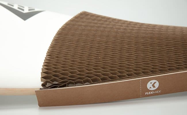 Flexi Hex surfboard packaging 100 plastic free and impact resistant