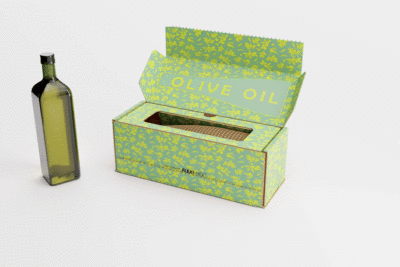 Bespoke printed graphics on Flexi-Hex boxes for bottles and homeware