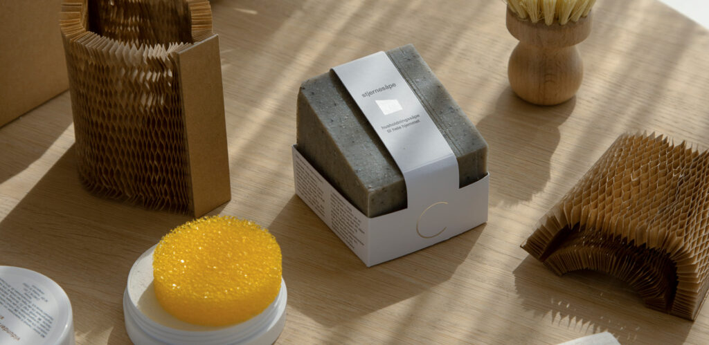 Flexi-Hex packaging on soaps and homeware