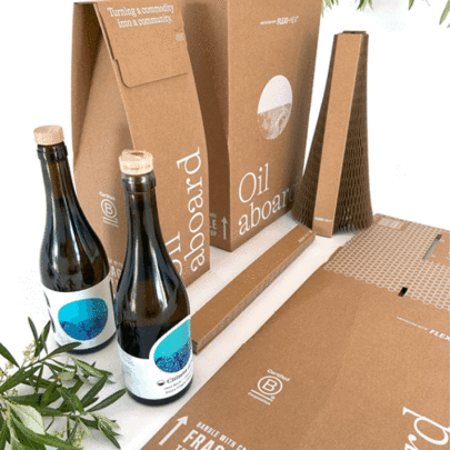 Gif showing Flexi-Hex protective packaging solutions that’s clever by design, easy on logistics, and gentle on the planet.