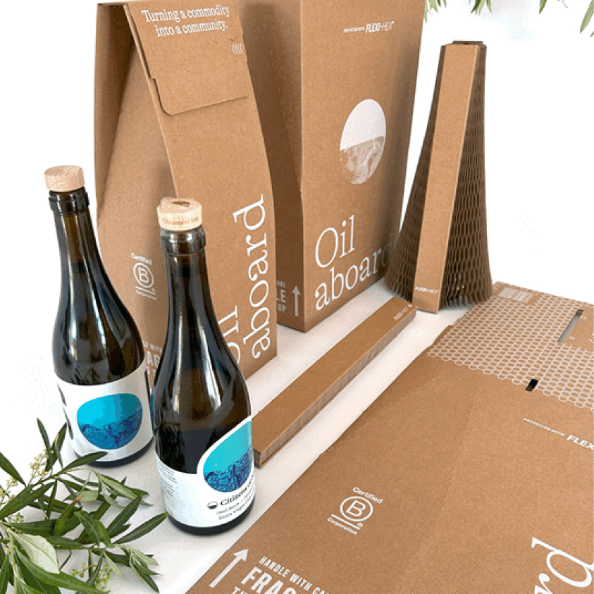 Gif showing Flexi-Hex protective packaging solutions that’s clever by design, easy on logistics, and gentle on the planet.