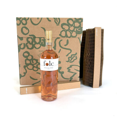 Bespoke printed 6 bottle box by Flexi-Hex for Folc Wine delivery