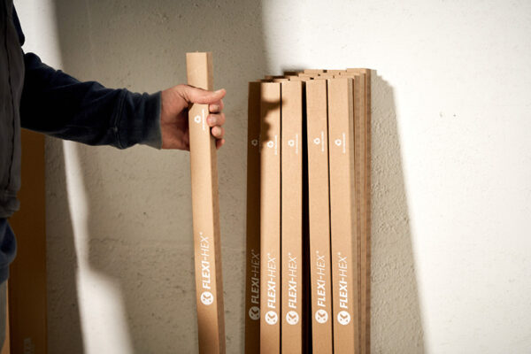 A compact Flexi-Hex sleeve ready to be used